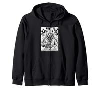 Gramps Samurai Ronin Father Bear w Katana Zip Hoodie