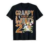 Grampy of The Wild & Two 2nd Birthday Boy Safari Jungle T-Shirt