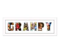 Grampy Photo Frame Word Photo frame 1251-CC (White Finish Frame White Mount Grey Inside)