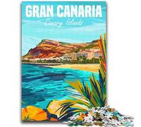 Gran Canaria Canary Island 1000 Piece Jigsaw Puzzles for Teenagers, Suitable for Ages 14 And Up Family Fun It Is Ideal As A Gift for The Whole Family 1000pcs(26x38cm)