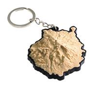 Gran Canaria Canary Islands 3D Topographic Keyring, Brown-Black H, One size