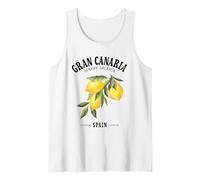 Gran Canaria Canary Islands Lemon Spanish Fruit Art Spain Tank Top