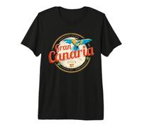 Gran Canaria Parrot Canary Islands Spain Vintage Souvenir Premium T-Shirt