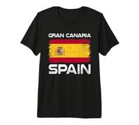 Gran Canaria Spain Flag Design Proud Spanish Flag Premium T-Shirt