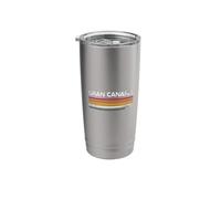 Gran Canaria Spain Retro Palm Sunset Tropical Beach Stainless Steel Insulated Tumbler