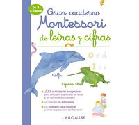 Large Montessori Notebook – Letters & Numbers – Larousse – Spanish – Ages 3+