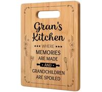 Gran Gifts from Grandchildren, Gran Birthday Gifts - Unique Handmade Bamboo Cutting Board, Kitchen Gift Idea for Gran, 11"x8.5"