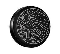 Gran Ola Y Tabla De Surf Funda Protectora Para Neumáticos Impermeable Coche Vehículo Rueda Funda Durable Neumático Repuesto Cubierta Para Accesorios Todoterreno Remolques