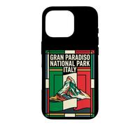 Gran Paradiso National Park Italy Flag Alpine Mountain Vinta Case for iPhone 16 Pro
