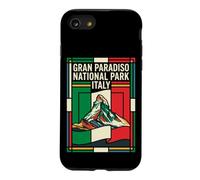 Gran Paradiso National Park Italy Flag Alpine Mountain Vinta Case for iPhone SE (2020) / 7/8