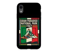 Gran Paradiso National Park Italy Flag Alpine Mountain Vinta Case for iPhone XR