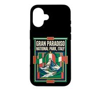 Gran Paradiso National Park Italy Flag Alpine Peak Vintage A Case for iPhone 16