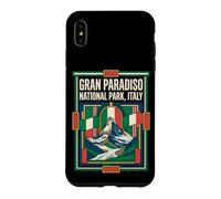 Gran Paradiso National Park Italy Flag Alpine Peak Vintage A Case for iPhone XS Max
