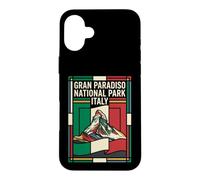 Gran Paradiso National Park Italy Flag Vintage Travel Case for iPhone 16 Plus