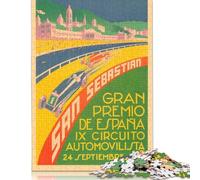 Gran Prix Premio San Sebastian Espana 1933 Puzzle Relax Challenge Toy Paper Rectangular Jigsaw Puzzle for Boy Or Girl Day 1000pcs (38x26cm)