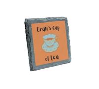 Gran’s Cup of Tea Slate Coaster - Funny Tea-Themed Gift for Grandma (slco-kf25-granscupkvd)
