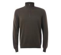 Gran Sasso Mens Quarter-Zip Virgin Wool Jumper, Olive Green Sweater OLIVE XXL