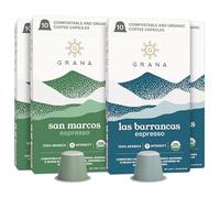Grana Cafe Capsules for Nespresso Original Machine- 40 Capsules of 100% Compostable and Organic