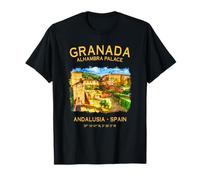 Granada Alhambra Palace Andalusia Spanish Art Spain Travel T-Shirt