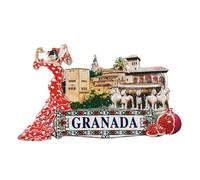 Granada Spain 3D Landmark Fridge Magnet Souvenir Gift,Resin Handmade Granada Refrigerator Magnet Home & Kitchen Decoration Collection