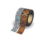 Granada Turquoise/Safavid Indigo (Mixed Pack) Washi Tape: Two Iconic Paperblanks designs per set, Metallic foil pattern, 15mm wide x 10 metres long (Paperblanks Washi Tape)