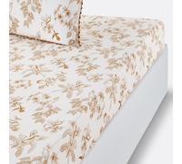 Granadille Monochrome Floral 30cm 100% Washed Cotton Fitted Sheet Printed