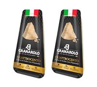 Granarolo Quattrocento Italian Hard Cheese Wedge, 150g, Made in Italy - Like Parmesan Cheese - Aged 16-18 Months for Depth of Flavour (2 x 150g)