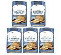 Granary Bread Flour 5x1kg - Malted Brown Authentic Wheat Flour - Suitable for Machines & Hand Baking - Vegetarian Friendly - For Fresh Homemade Loaves & Sandwiches