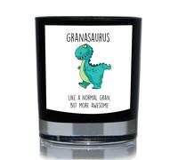 Granasaurus, Like A Normal Gran But More Awesome, Dinosaur Funny 20cl Candle 60 SECOND MAKEOVER Black One Size