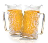 Granatan Frozen Beer Mugs Set of 2, 16 oz Double Wall Gel Freezer Cups