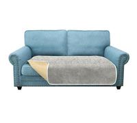 Granbest Non-Slip Sofa Seat Covers 2 Seater Plus Thick Sofa Cover Sofa Protectors from Pets Universal for All Seasons (2 Seater Plus, Light Grey)