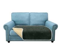 Granbest Non-Slip Sofa Seat Covers 2 Seater Thick Sofa Cover Sofa Protectors from Pets Universal for All Seasons (2 Seater, Dark Green)