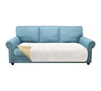 Granbest Non-Slip Sofa Seat Covers 3 Seater Thick Sofa Cover Sofa Protectors from Pets Universal for All Seasons (3 Seater, Creamy White)