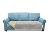 Granbest Non-Slip Sofa Seat Covers 3 Seater Thick Sofa Cover Sofa Protectors from Pets Universal for All Seasons (3 Seater, Light Grey)