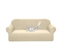 Granbest Premium Water Repellent Sofa Cover High Stretch Couch Slipcover Super Soft Fabric Couch Cover (Beige, Loveseat)