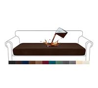 Granbest Premium Water-Repellent Sofa Seat Cushion Covers High Stretch Jacquard Fabric Couch Seat Slipcover Protector for 4 seater sofa (4 seater, Chocolate)