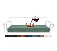 Granbest Premium Water-Repellent Sofa Seat Cushion Covers High Stretch Jacquard Fabric Couch Seat Slipcover Protector for 4 seater sofa (4 seater, Matcha Green)