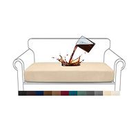 Granbest Premium Water-Repellent Sofa Seat Cushion Covers High Stretch Jacquard Fabric Couch Seat Slipcover Protector for 2 seater sofa (2 seater, Beige)