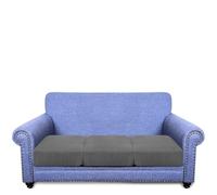 Granbest Premium Water-Repellent Sofa Seat Cushion Covers High Stretch Jacquard Fabric Couch Seat Slipcover Protector for 3 seater sofa (3-Piece 3 seater, Light Grey)