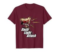 Granblue Fantasy Versus: Rising Dash Light Attack Cagliostro T-Shirt, Men, Burgundy, XX-Large