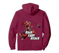 Granblue Fantasy Versus: Rising Dash Light Attack Wilnas Pullover Hoodie, Adult Unisex, Burgundy, Large