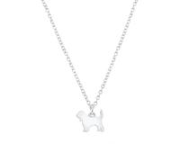 Grand Basset Griffon Vendéen Silhouette Silver Necklace - Personalised