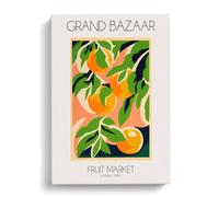 Grand Bazaar Fruit Market Exhibition 2 Canvas Print for Living Room Bedroom Home Office Décor, Wall Art Picture Ready to Hang, 30x20 Inch (76x50 cm)