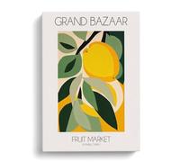 Grand Bazaar Fruit Market Exhibition 3 Canvas Print for Living Room Bedroom Home Office Décor, Wall Art Picture Ready to Hang, 30x20 Inch (76x50 cm)