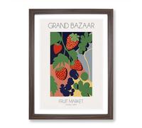 Grand Bazaar Fruit Market Exhibition 4 Framed Print for Living Room Bedroom Home Office, Wall Art Picture Ready to Hang, Walnut A2 (64 x 46 cm)