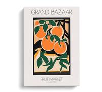 Grand Bazaar Fruit Market Exhibition 5 Canvas Print for Living Room Bedroom Home Office Décor, Wall Art Picture Ready to Hang, 30x20 Inch (76x50 cm)