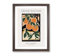 Grand Bazaar Fruit Market Exhibition 5 Framed Print for Living Room Bedroom Home Office, Wall Art Picture Ready to Hang, Walnut A2 (64 x 46 cm)