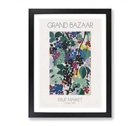 Grand Bazaar Fruit Market Exhibition Vol.1 Framed Print | A2 Black Framed Wall Art | Ready to Hang | Modern Food Picture | Living Room Bedroom Lounge Office