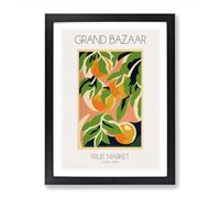 Grand Bazaar Fruit Market Exhibition Vol.2 Framed Print | A2 Black Framed Wall Art | Ready to Hang | Modern Food Picture | Living Room Bedroom Lounge Office