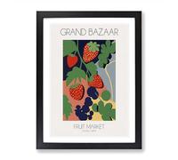 Grand Bazaar Fruit Market Exhibition Vol.4 Framed Print | A2 Black Framed Wall Art | Ready to Hang | Modern Food Picture | Living Room Bedroom Lounge Office